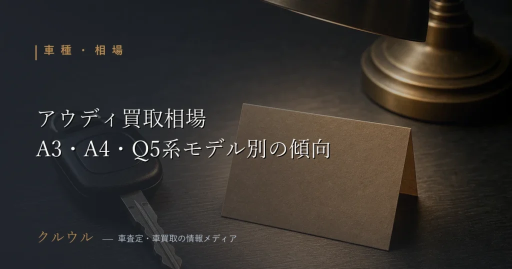 アウディの買取相場をA3・A4・Q5などモデル別に解説するアイキャッチ画像