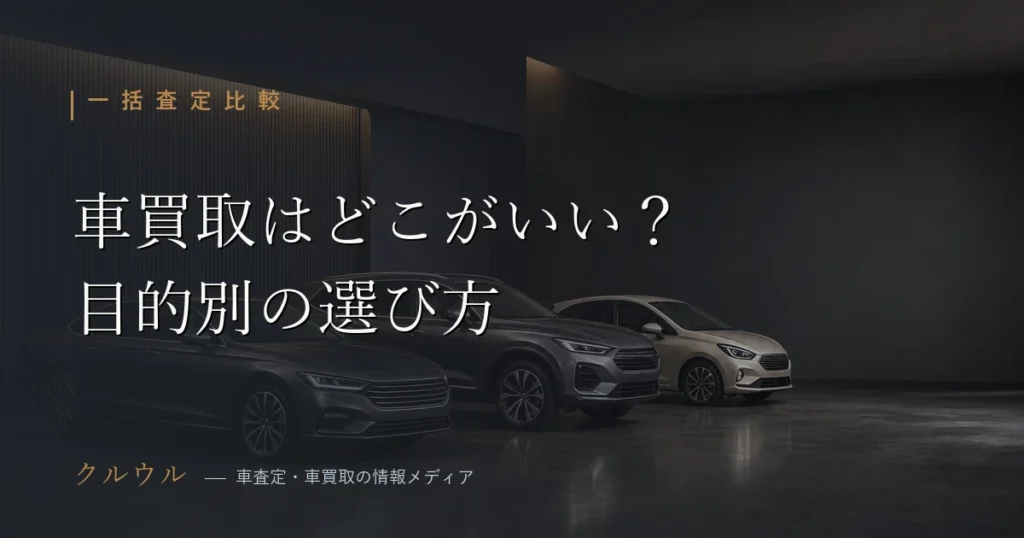 車買取はどこがいいか目的別に売り先タイプを比較する解説イメージ