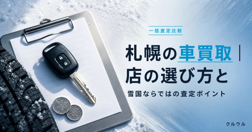 札幌・北海道で車買取店を選ぶときの雪国ならではの査定チェックポイントを示すイメージ画像