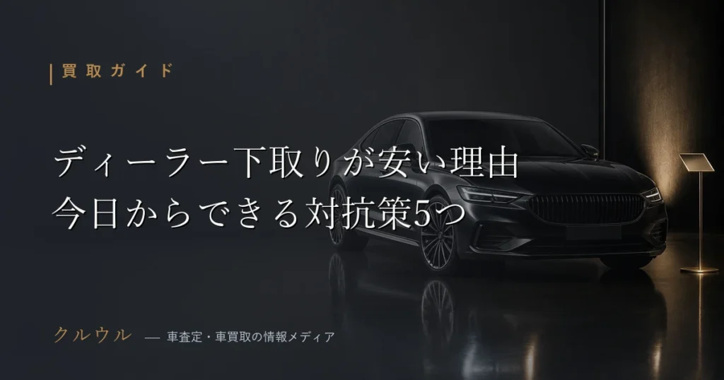 ディーラー下取りが安くなりやすい理由と対抗策を解説するアイキャッチ画像