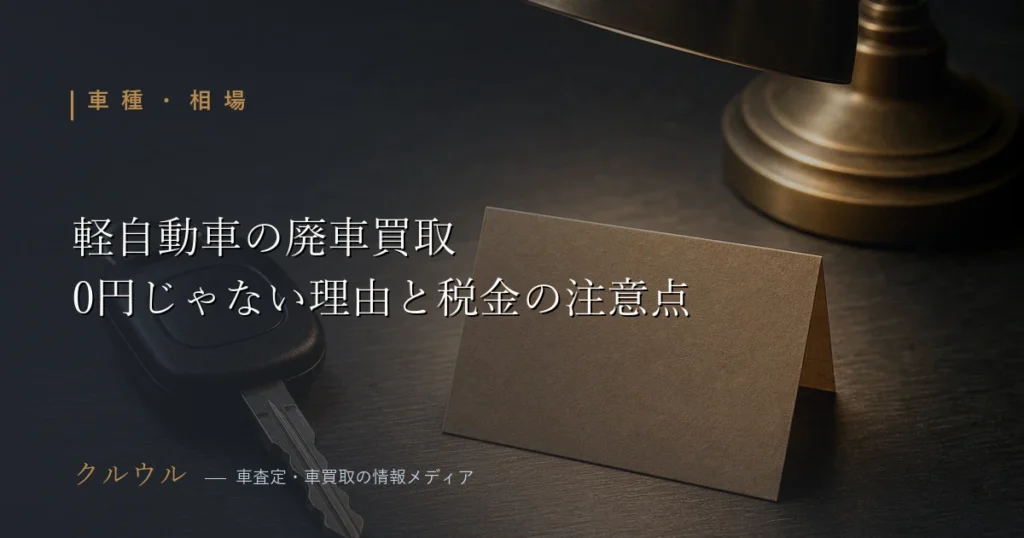軽自動車の廃車買取で値がつく理由と税金還付の違いを解説するアイキャッチ画像