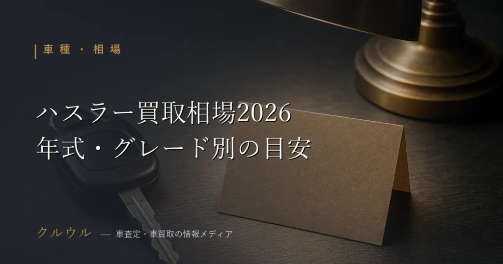 2026年のハスラー買取相場表イメージ|年式・グレード別 車査定 相場
