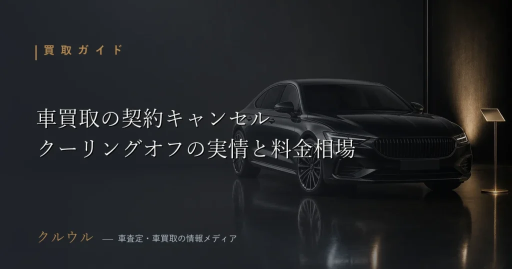 車買取の契約キャンセルとクーリングオフの実情、料金相場のイメージ