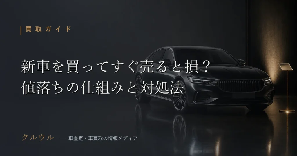新車を買ってすぐ売る場合の値落ちの仕組みと対処法を解説するイメージ