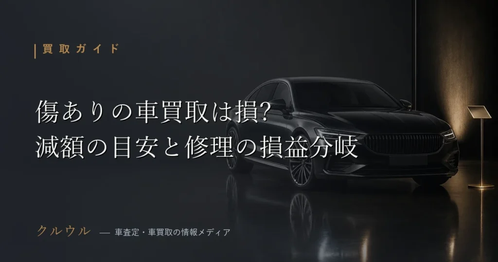 車の傷が査定に与える影響と修理すべきかの判断基準を解説するアイキャッチ画像