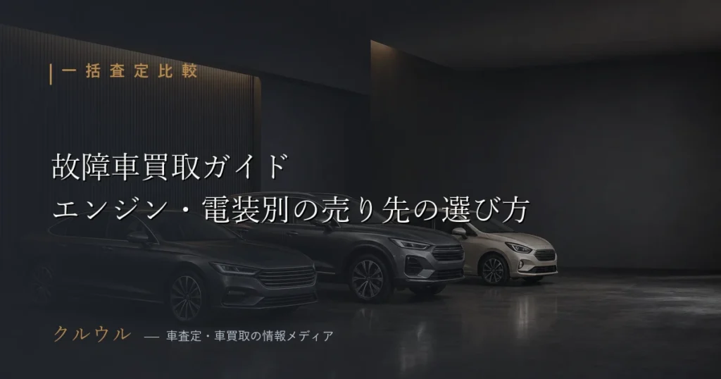 故障車買取のガイド。エンジン・電装・ミッション別の売り先の選び方を解説するアイキャッチ画像