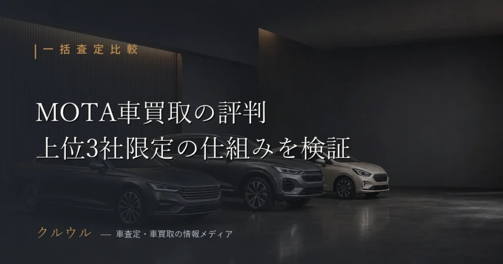 MOTA車買取の評判と上位3社だけに連絡が来る仕組みを検証するイメージ
