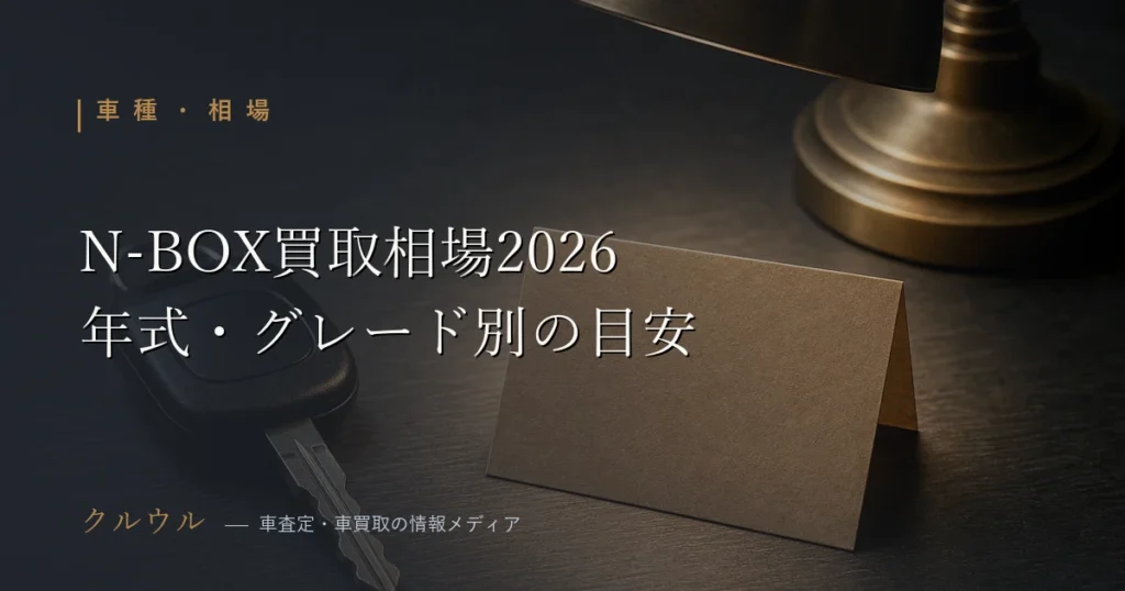 2026年のN-BOX買取相場を年式・グレード別に示すアイキャッチ画像