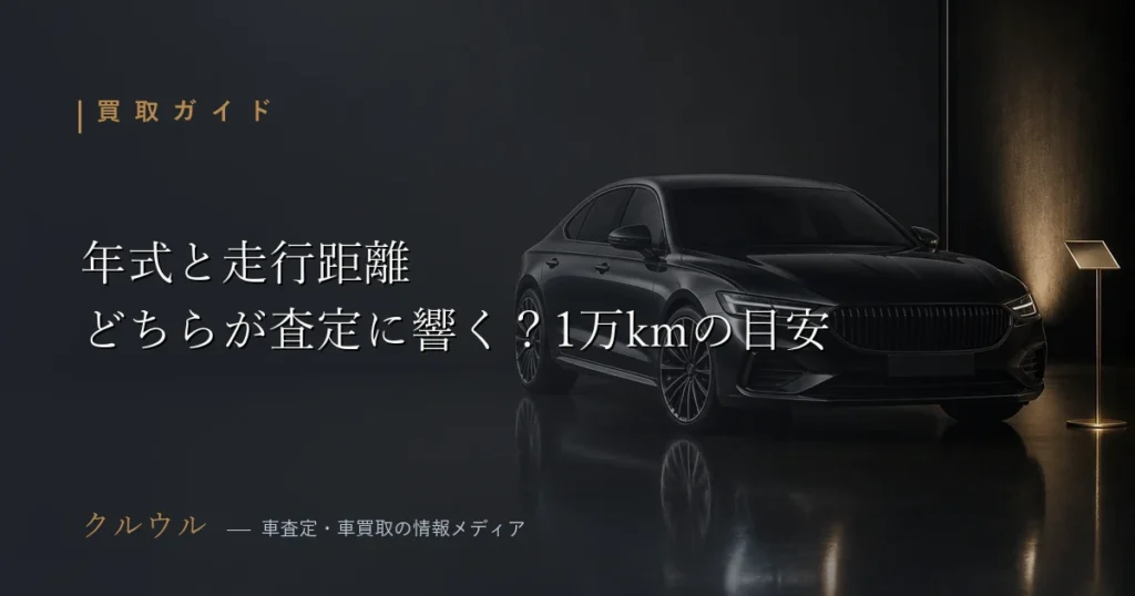 車査定における年式と走行距離のどちらが重要かを比較するイメージ画像