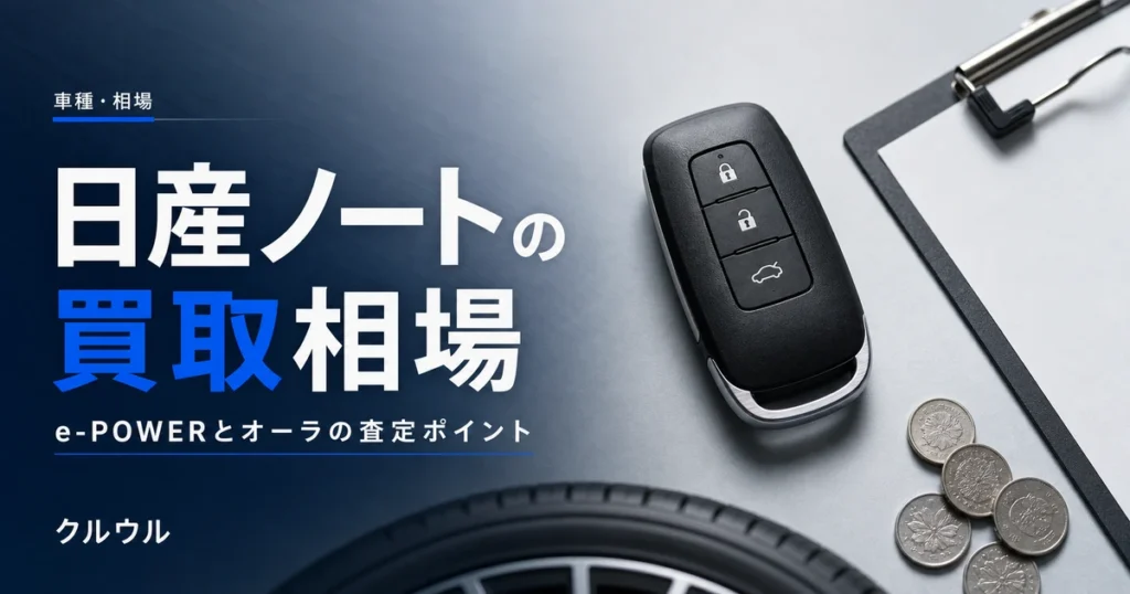日産ノートの買取相場と査定で見られるポイントを解説する車買取査定のイメージ画像