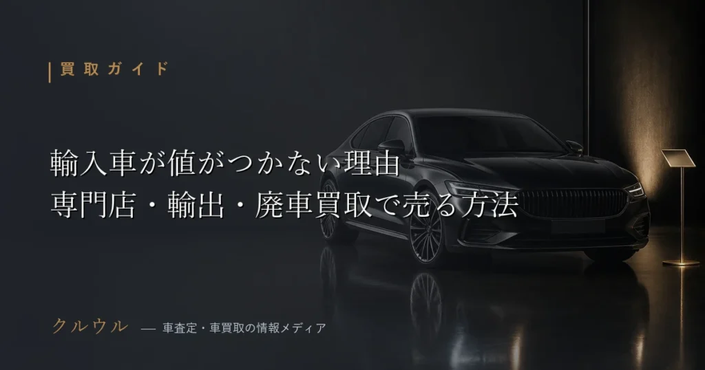 低年式・過走行の輸入車が値がつかない理由と売却方法を示すアイキャッチ画像